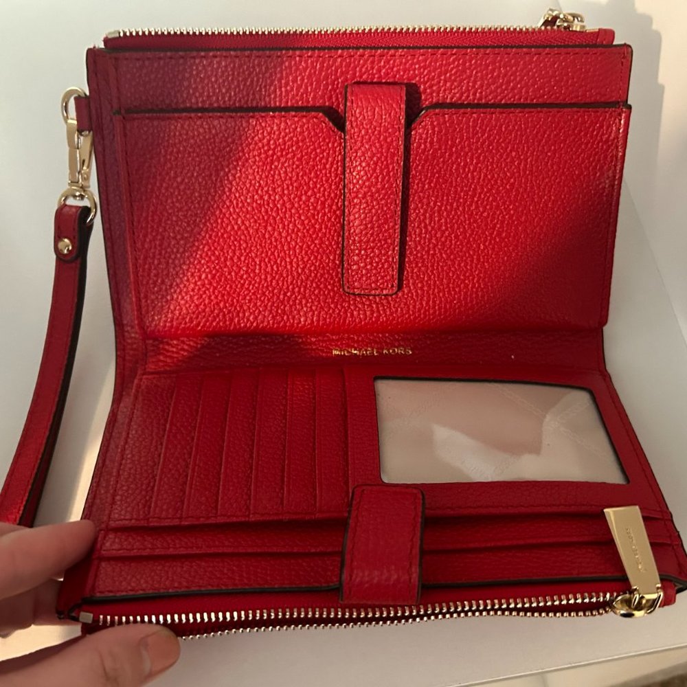 Michael Kors Adele Double-Zip Pebble Leather Phon… - image 2